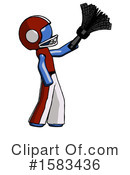 Blue Design Mascot Clipart #1583436 by Leo Blanchette