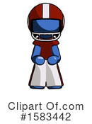 Blue Design Mascot Clipart #1583442 by Leo Blanchette