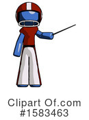 Blue Design Mascot Clipart #1583463 by Leo Blanchette