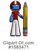 Blue Design Mascot Clipart #1583471 by Leo Blanchette