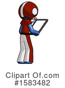 Blue Design Mascot Clipart #1583482 by Leo Blanchette