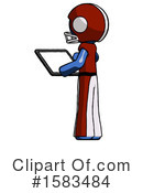 Blue Design Mascot Clipart #1583484 by Leo Blanchette