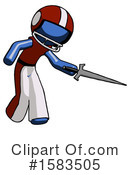 Blue Design Mascot Clipart #1583505 by Leo Blanchette