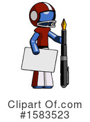 Blue Design Mascot Clipart #1583523 by Leo Blanchette