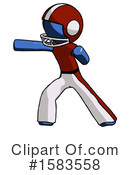 Blue Design Mascot Clipart #1583558 by Leo Blanchette