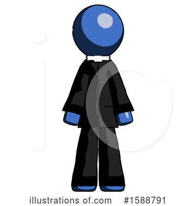 Royalty-Free (RF) Blue Design Mascot Clipart Illustration by Leo Blanchette - Stock Sample #1588791