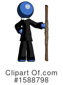 Blue Design Mascot Clipart #1588798 by Leo Blanchette