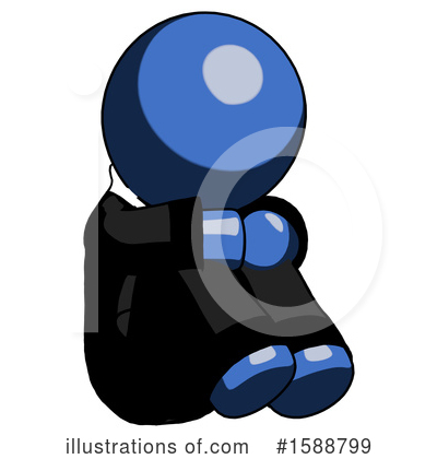 Royalty-Free (RF) Blue Design Mascot Clipart Illustration by Leo Blanchette - Stock Sample #1588799