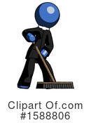Blue Design Mascot Clipart #1588806 by Leo Blanchette
