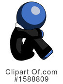 Blue Design Mascot Clipart #1588809 by Leo Blanchette