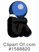 Blue Design Mascot Clipart #1588820 by Leo Blanchette