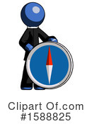 Blue Design Mascot Clipart #1588825 by Leo Blanchette