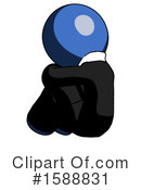 Blue Design Mascot Clipart #1588831 by Leo Blanchette
