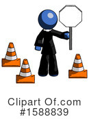 Blue Design Mascot Clipart #1588839 by Leo Blanchette