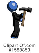 Blue Design Mascot Clipart #1588853 by Leo Blanchette
