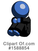 Blue Design Mascot Clipart #1588854 by Leo Blanchette