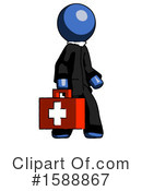 Blue Design Mascot Clipart #1588867 by Leo Blanchette