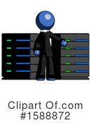 Blue Design Mascot Clipart #1588872 by Leo Blanchette