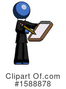 Blue Design Mascot Clipart #1588878 by Leo Blanchette