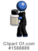 Blue Design Mascot Clipart #1588889 by Leo Blanchette