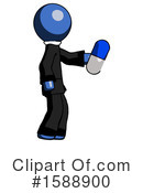Blue Design Mascot Clipart #1588900 by Leo Blanchette
