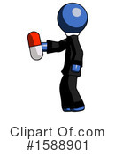 Blue Design Mascot Clipart #1588901 by Leo Blanchette