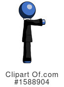 Blue Design Mascot Clipart #1588904 by Leo Blanchette