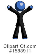 Blue Design Mascot Clipart #1588911 by Leo Blanchette