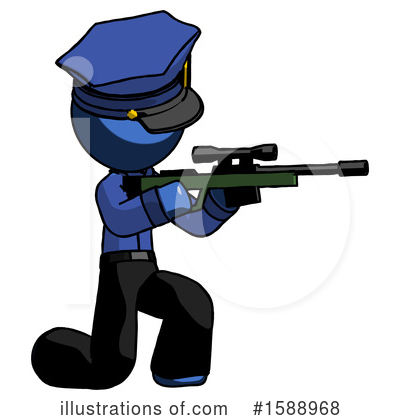 Royalty-Free (RF) Blue Design Mascot Clipart Illustration by Leo Blanchette - Stock Sample #1588968