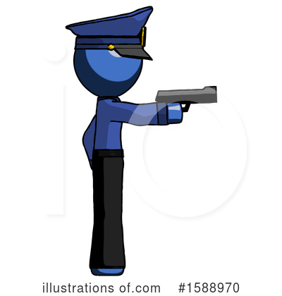 Royalty-Free (RF) Blue Design Mascot Clipart Illustration by Leo Blanchette - Stock Sample #1588970