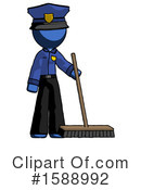 Blue Design Mascot Clipart #1588992 by Leo Blanchette