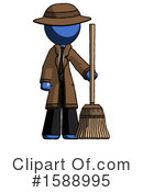 Blue Design Mascot Clipart #1588995 by Leo Blanchette
