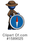 Blue Design Mascot Clipart #1589025 by Leo Blanchette