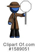 Blue Design Mascot Clipart #1589051 by Leo Blanchette