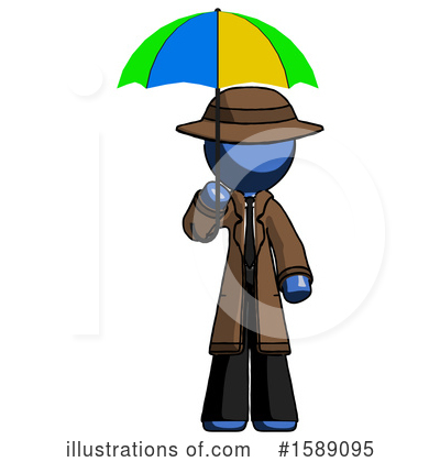 Royalty-Free (RF) Blue Design Mascot Clipart Illustration by Leo Blanchette - Stock Sample #1589095