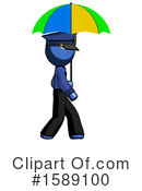 Blue Design Mascot Clipart #1589100 by Leo Blanchette