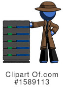 Blue Design Mascot Clipart #1589113 by Leo Blanchette