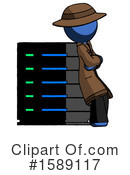 Blue Design Mascot Clipart #1589117 by Leo Blanchette