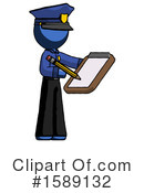 Blue Design Mascot Clipart #1589132 by Leo Blanchette