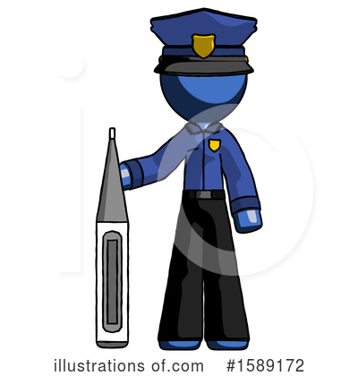 Royalty-Free (RF) Blue Design Mascot Clipart Illustration by Leo Blanchette - Stock Sample #1589172