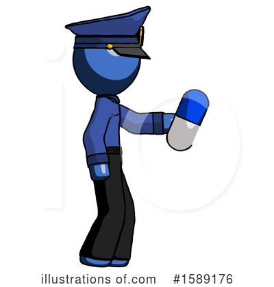 Royalty-Free (RF) Blue Design Mascot Clipart Illustration by Leo Blanchette - Stock Sample #1589176