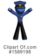 Blue Design Mascot Clipart #1589198 by Leo Blanchette