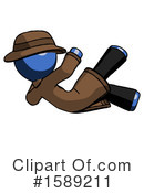 Blue Design Mascot Clipart #1589211 by Leo Blanchette