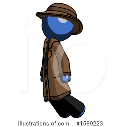 Royalty-Free (RF) Blue Design Mascot Clipart Illustration by Leo Blanchette - Stock Sample #1589223