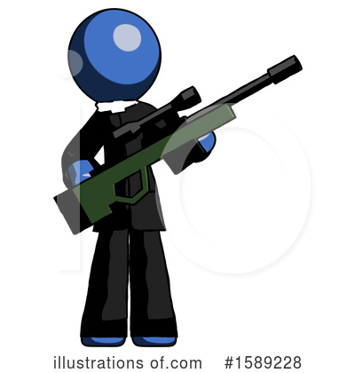 Royalty-Free (RF) Blue Design Mascot Clipart Illustration by Leo Blanchette - Stock Sample #1589228