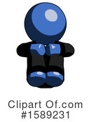 Blue Design Mascot Clipart #1589231 by Leo Blanchette