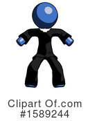 Blue Design Mascot Clipart #1589244 by Leo Blanchette