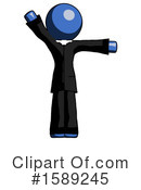 Blue Design Mascot Clipart #1589245 by Leo Blanchette