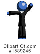 Blue Design Mascot Clipart #1589246 by Leo Blanchette
