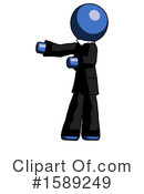 Blue Design Mascot Clipart #1589249 by Leo Blanchette